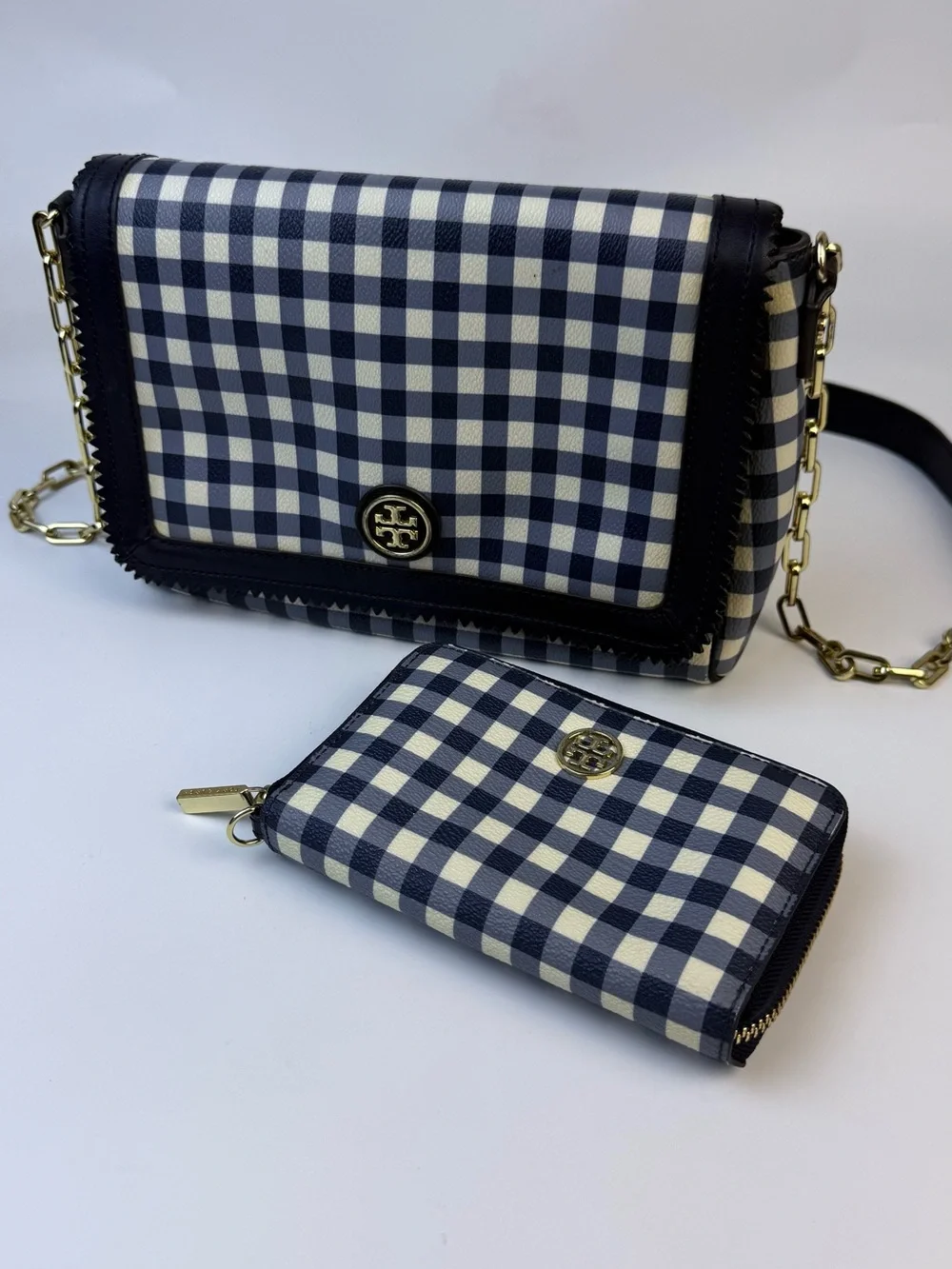 Tory Burch • Kerrington Gingham Crossbody with Matching Wallet